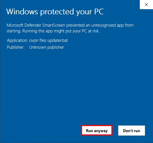 Ovpn update Windows