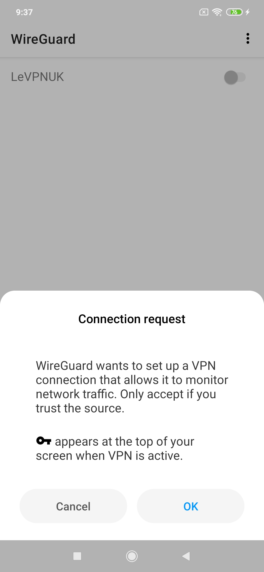 Le VPN Wireguard Android