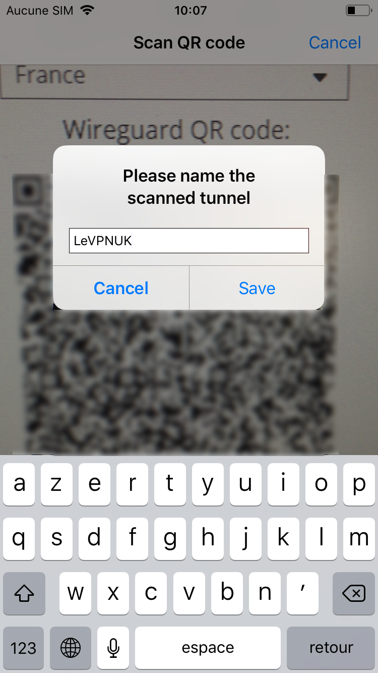 Le VPN Wireguard iOS