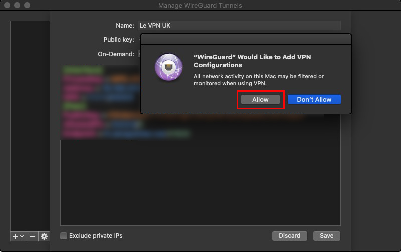 Le VPN Wireguard macOS