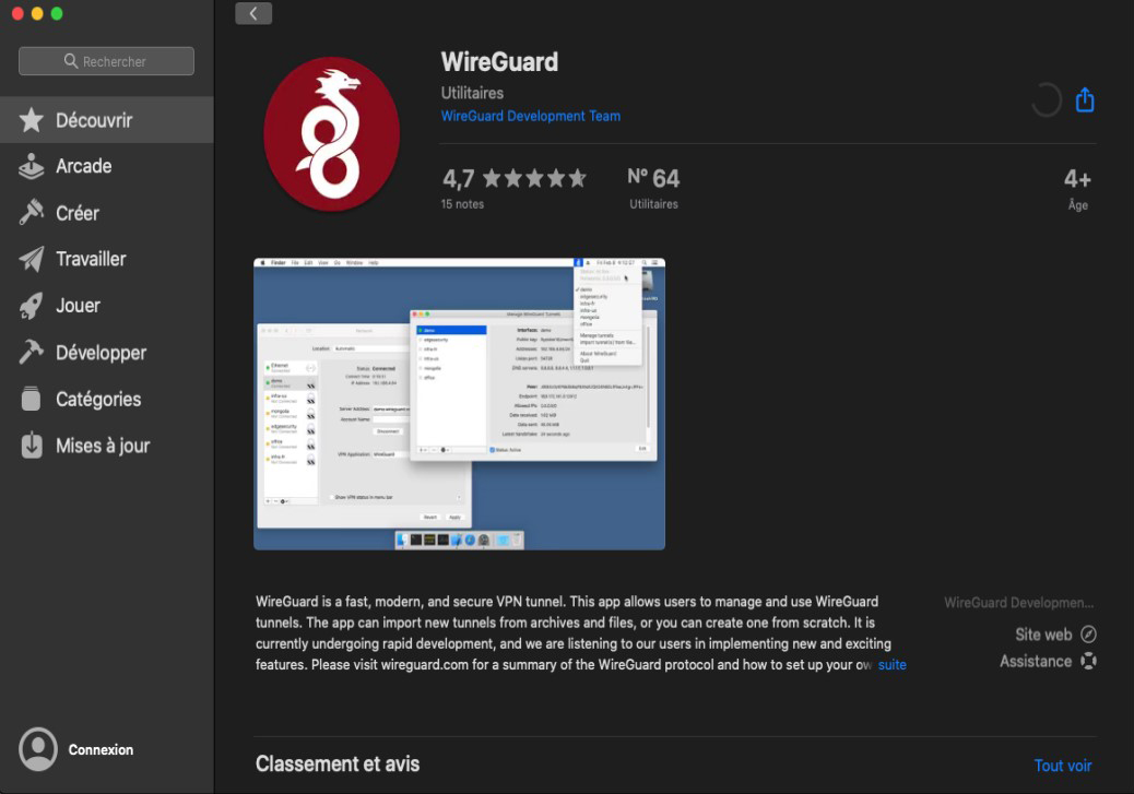 Le VPN WireGuard on MacOS