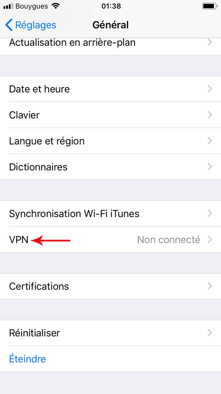 Le VPN L2TP Installation on iOS
