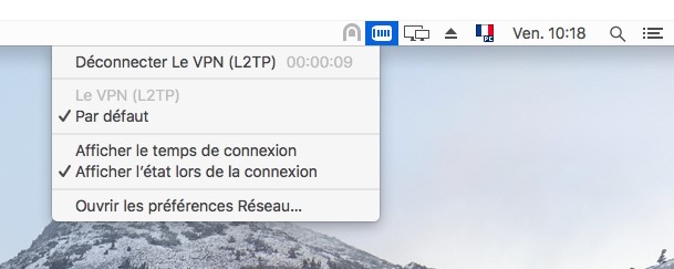 Le VPN L2TP Mac OS