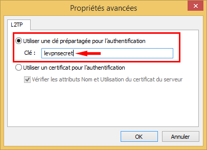 Le VPN L2TP Windows 8 and 8.1