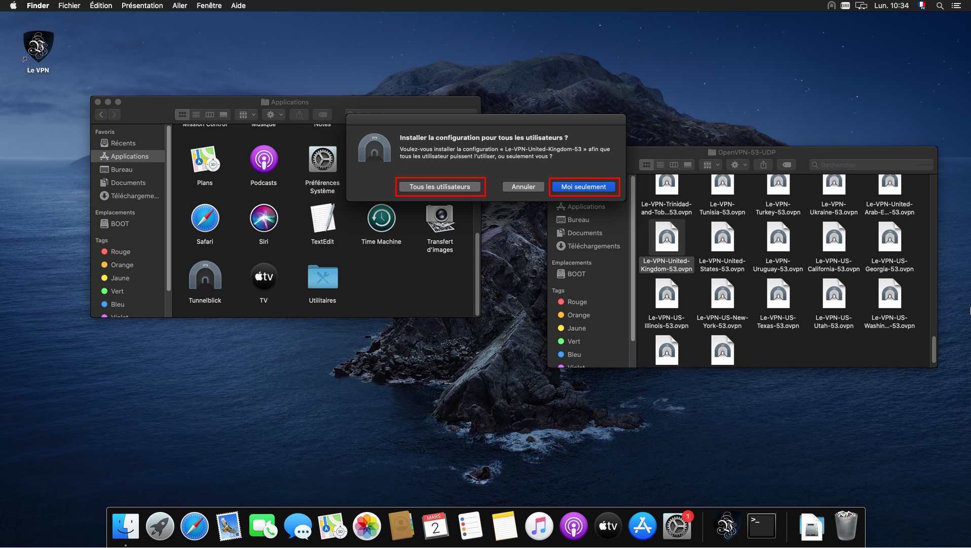 Le VPN MacOS OpenVPN Tunnelblick