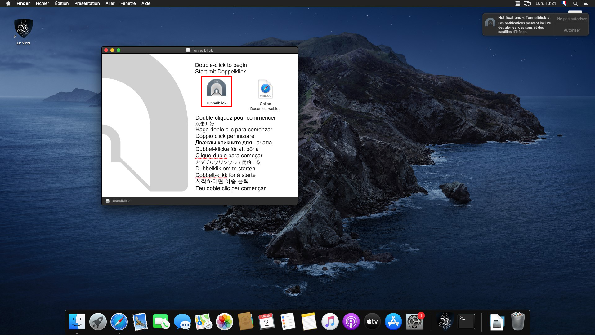 Le VPN MacOS OpenVPN Tunnelblick