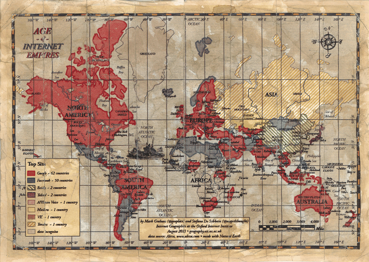 La carte mondiale des sites les plus visités | Le VPN