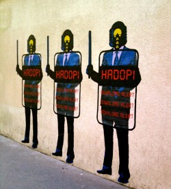 VPN for online privacy: Hadopi graffiti in Paris