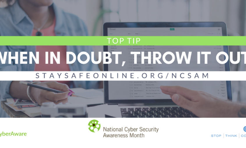 Cyber security awareness month, week 5 on 30-31 October.