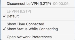 Le VPN L2TP Mac OS