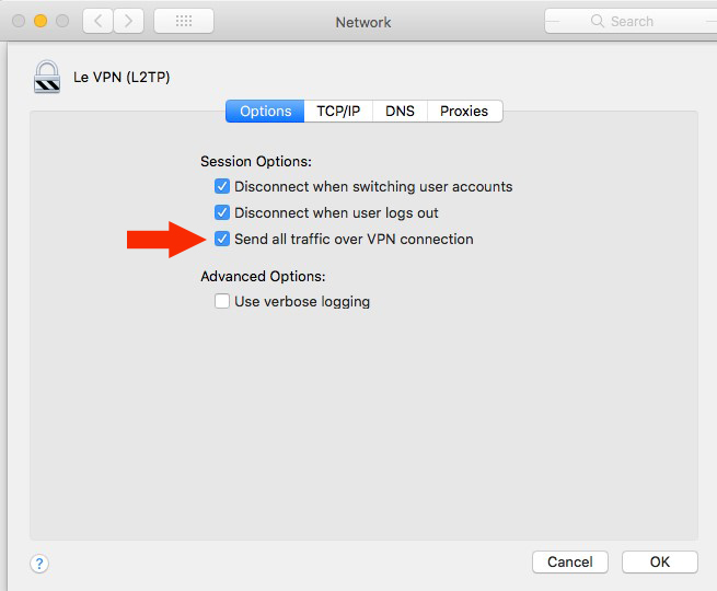 Le VPN L2TP Mac OS