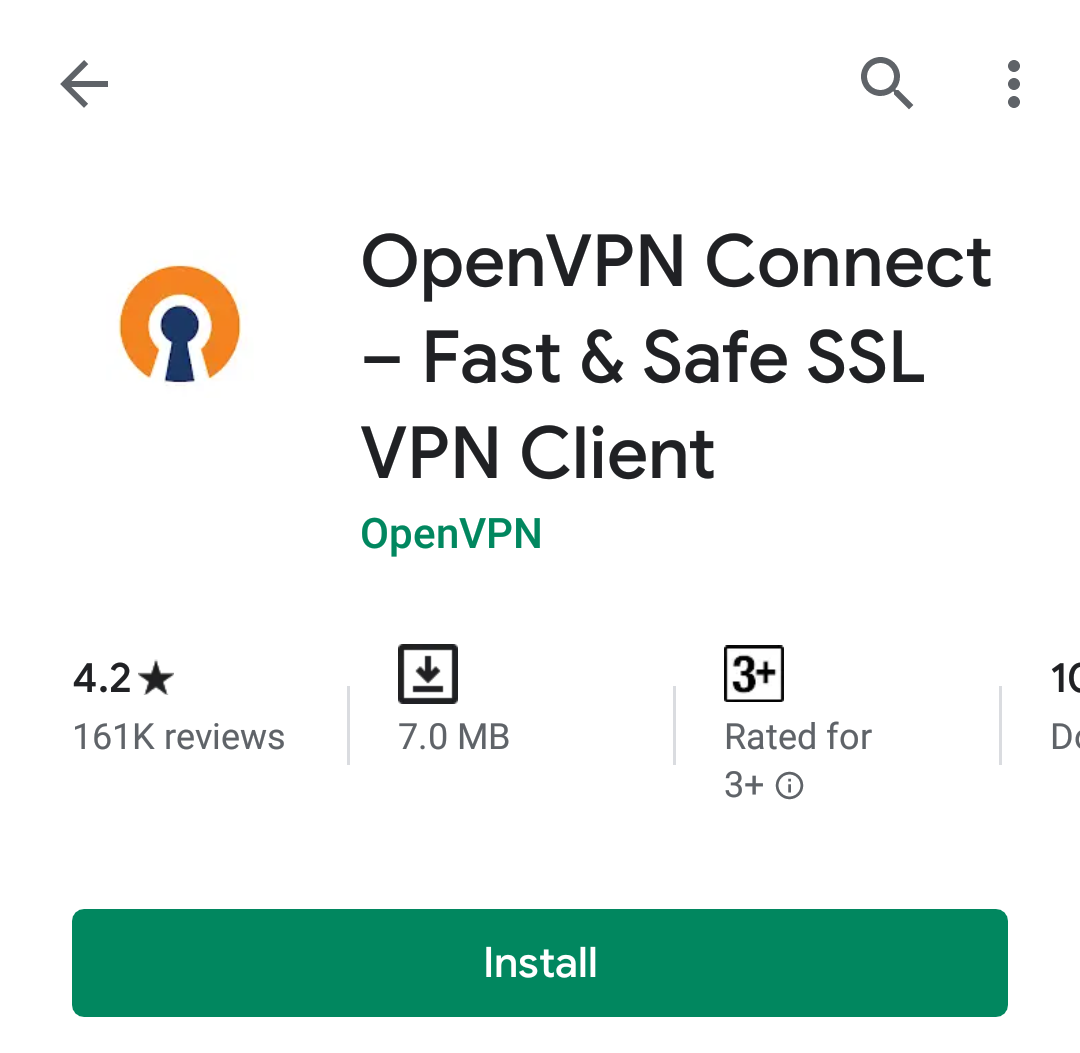 Le VPN installation OpenVPN sur Android
