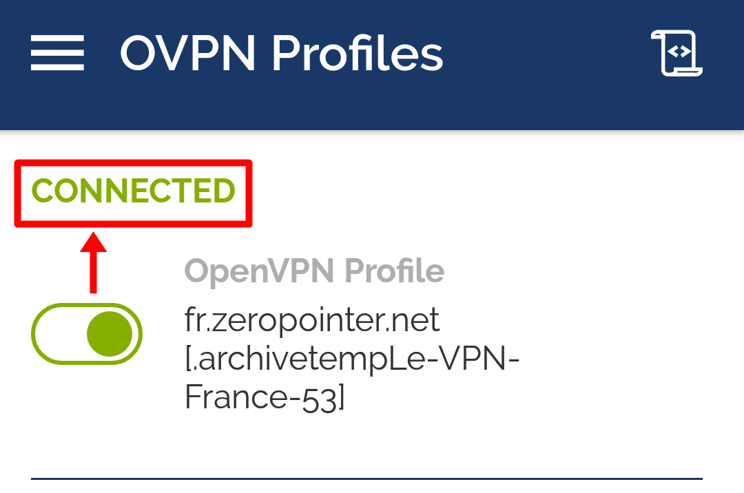 Le VPN installation OpenVPN sur Android