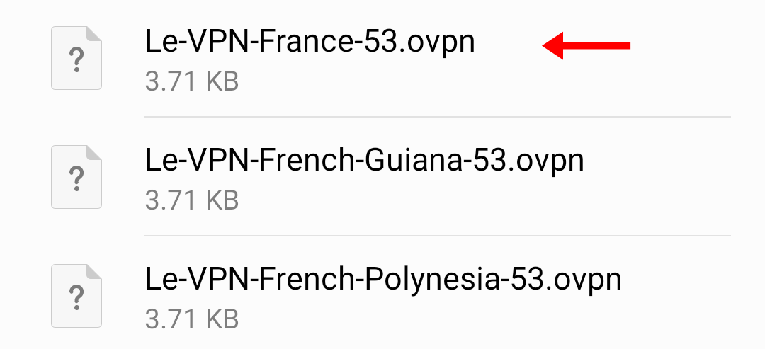 Le VPN installation OpenVPN sur Android