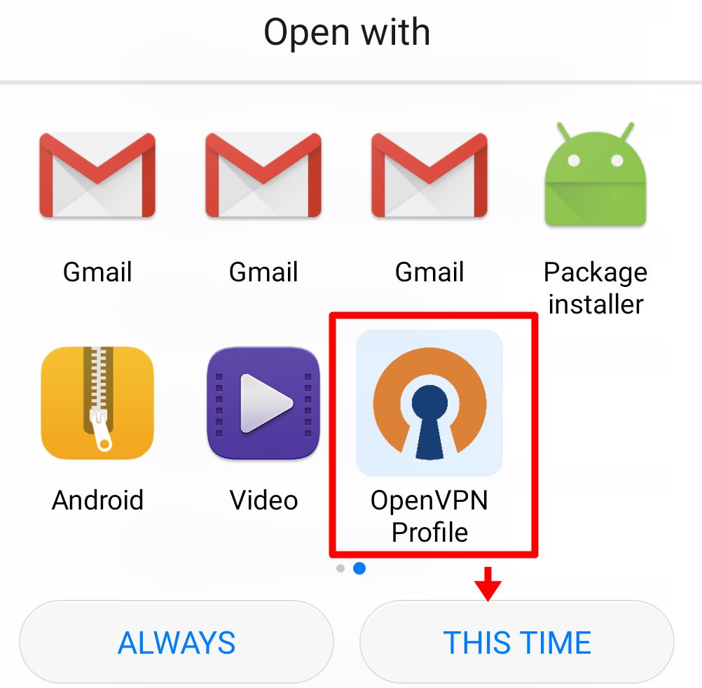 Le VPN installation OpenVPN sur Android