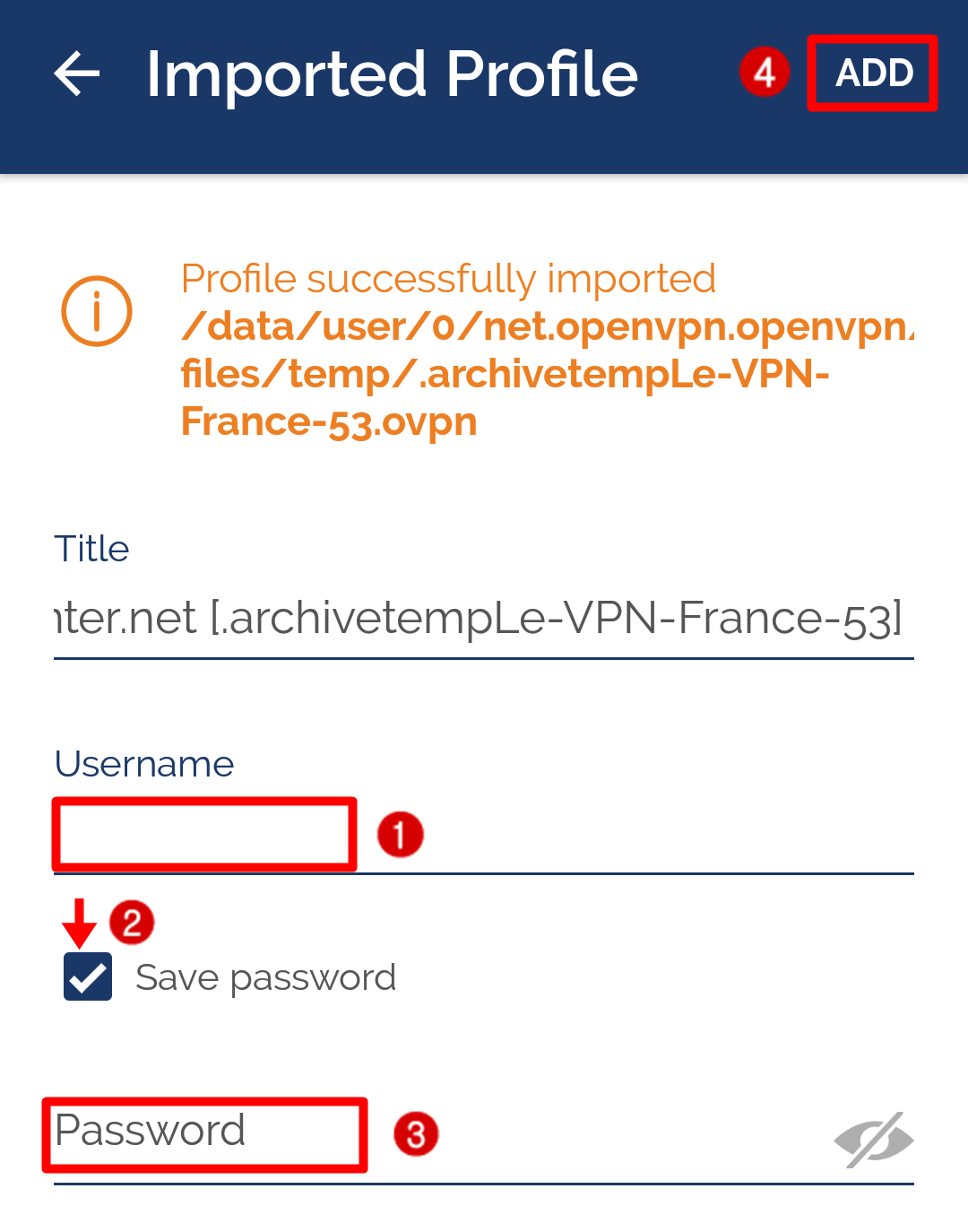 Le VPN installation OpenVPN sur Android