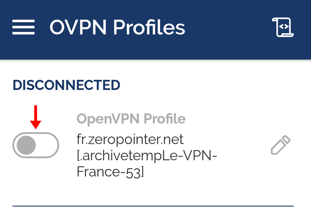 Le VPN installation OpenVPN sur Android