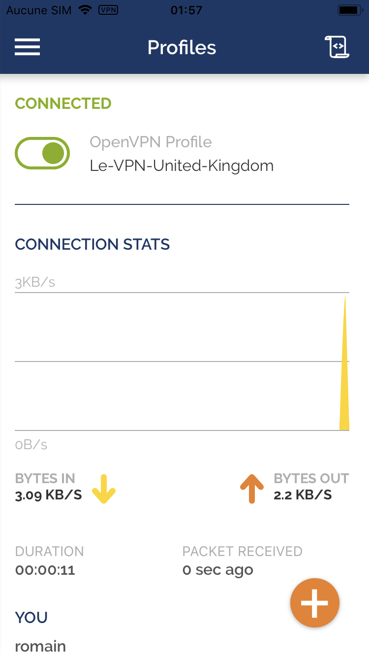 Le VPN installation on iOS (OpenVPN)