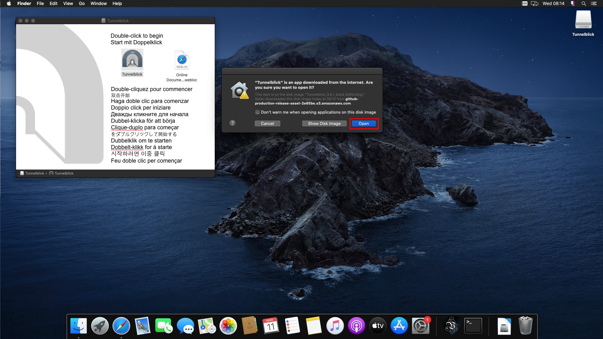 Le VPN MacOS OpenVPN Tunnelblick